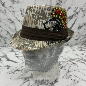 Men's Fedora Rebel Spirit Brown | Tan | Multicolor Rhinestones Lion King